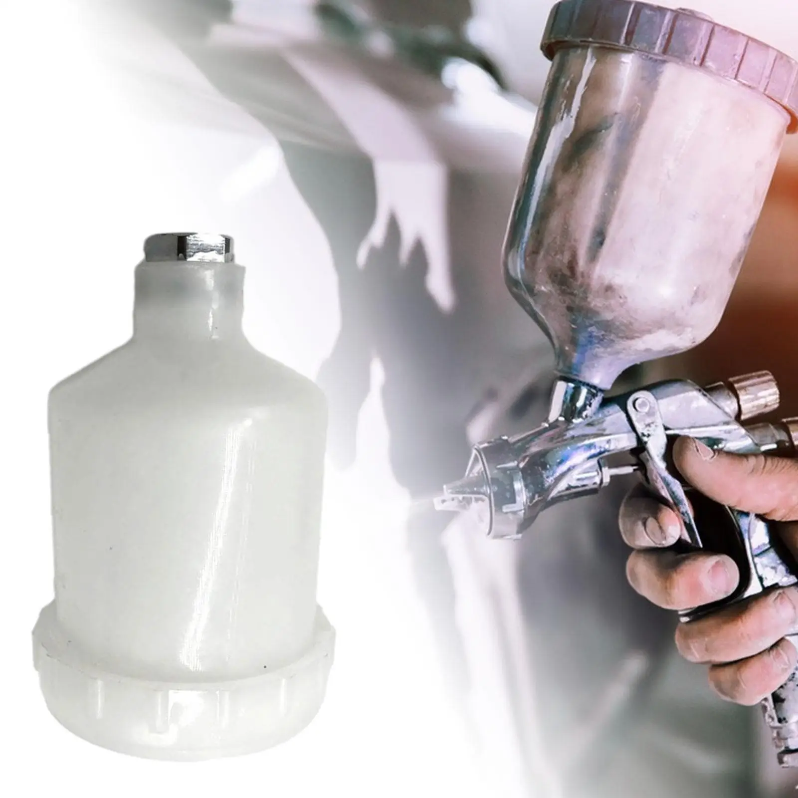 Spray Paint Cup Attachment Plastic Paint Container with Metal Threaded Lid for H2000 AB17 827 1000B