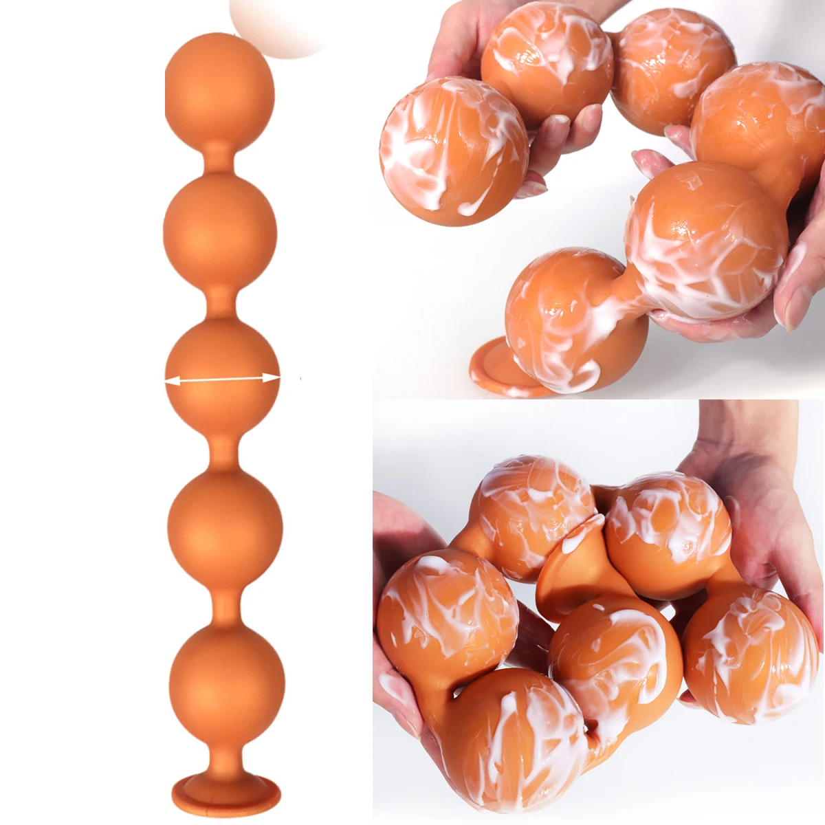 Silicone Big Anal Bead Ball, Ass Plug, Sex Toys, Jogos para Adultos, Sex Toys, Dilatador de Conforto Anal, Massageador de Próstata, Masturbação, Xxxl