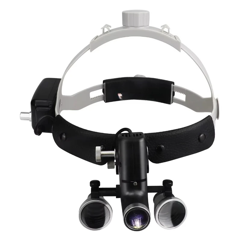 

Adjustable Brightness Light Emitting Diode Headlight Dental Binocular magnifying glass Headband Surgical Headlight Power Supply