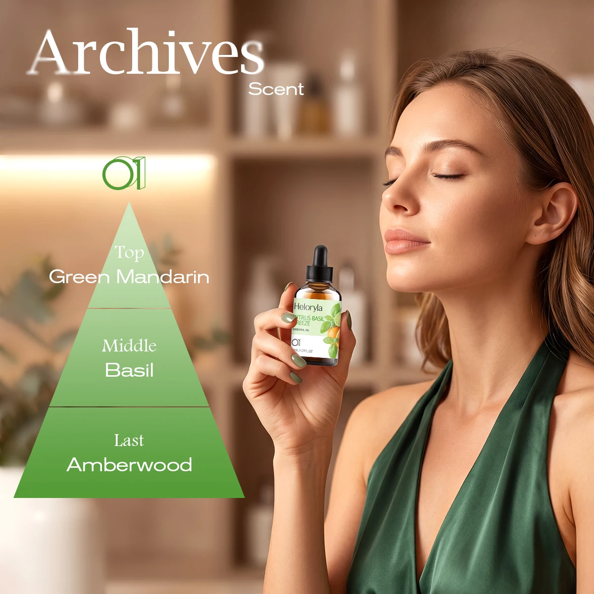 Citrus Basil Fragrance Oil—tropical aroma, deeply hydrating and moisturizing, nourishes the skin, multi-purpose fragrance.