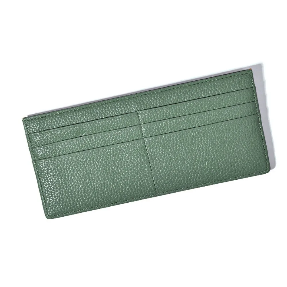 

Fashion PU Leather Long Wallet Ultrathin Zipper Clutch Purse Solid Color Multi-Cards Holder Women