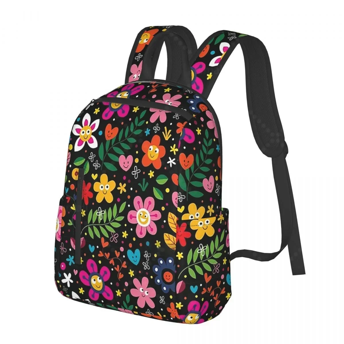 Custom Bag Hippie FlowersTravel Backpack College Book Bag For Men Women Lightweight Casual Should Bags For Outdoor Sports Hiking