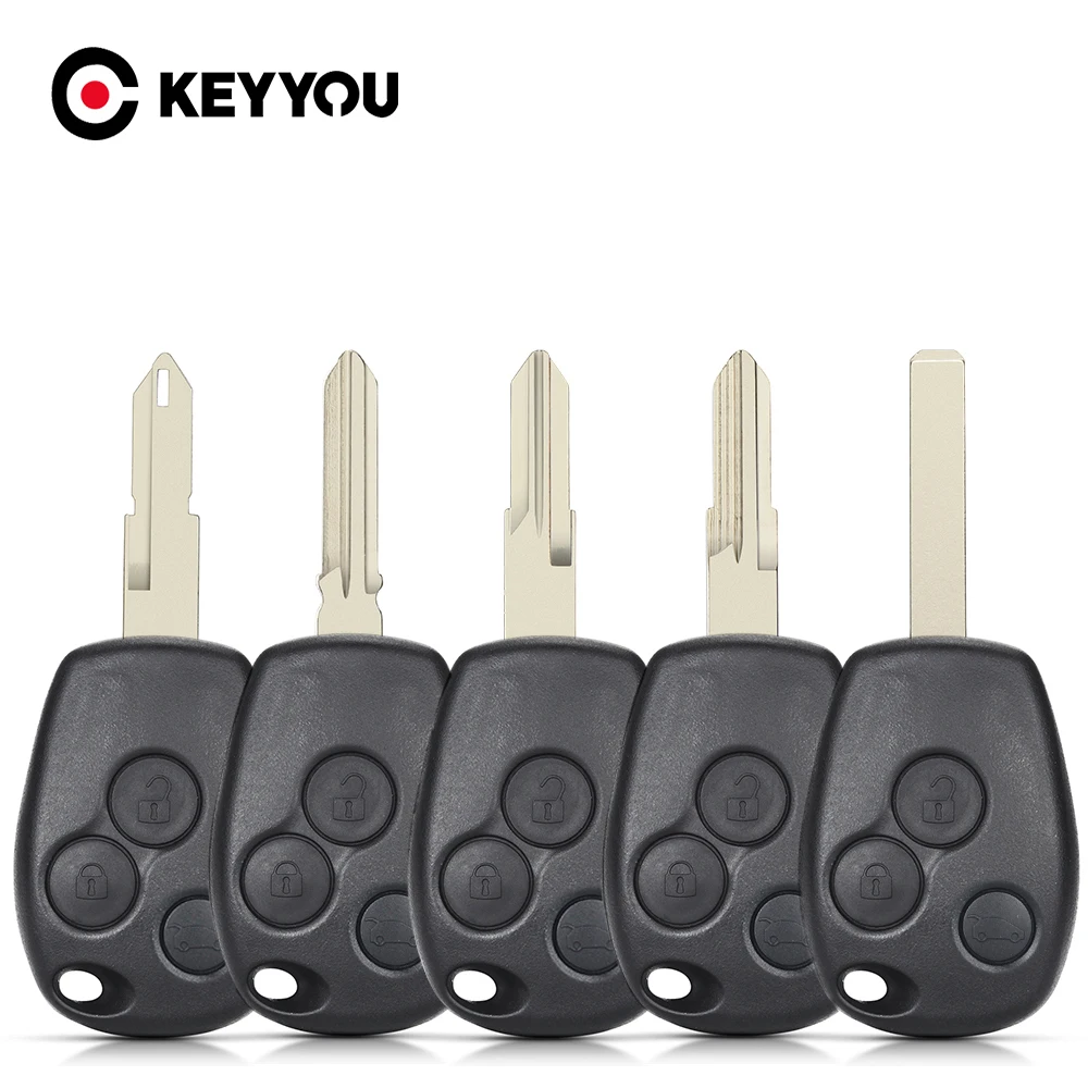 KEYYOU Remote Key Shell Case Blank For Renault Megan Modus Clio Modus Kangoo Logan Sandero Duster Car Alarm Housing Fob 2 3 BNT