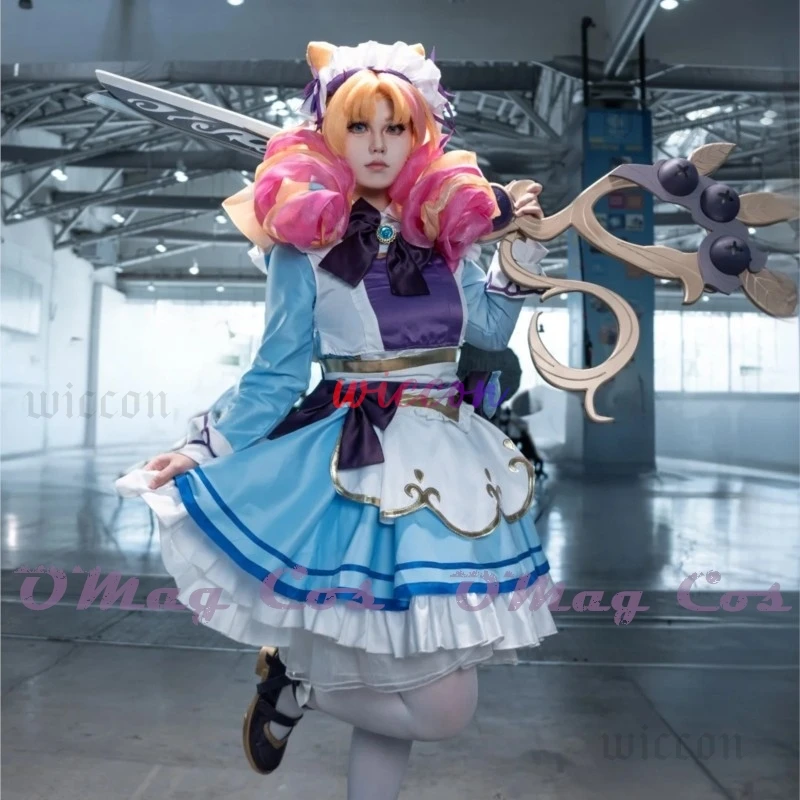 robe-de-cosplay-gwen-cafe-cutie-sweet-lolita-uniforme-de-demoiselle-d'honneur-avec-perruque-ensemble-complet-pour-femmes