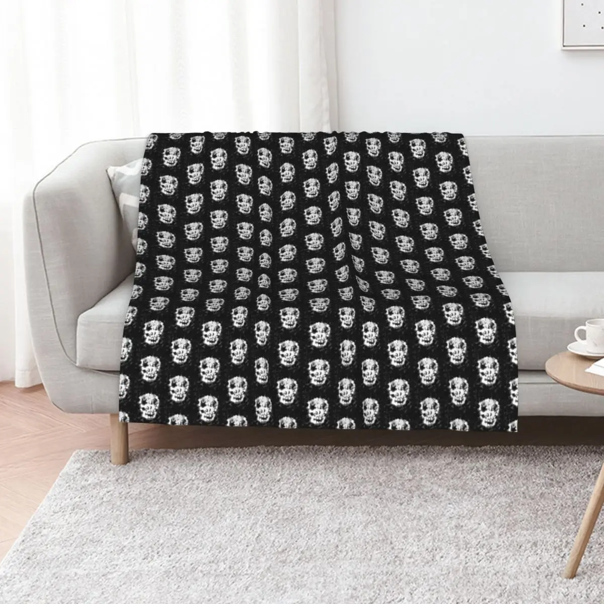 Drip Skull Throw Blanket Thin Plaid Personalized Gift Blankets For Bed Stuffeds Soft Big Blankets