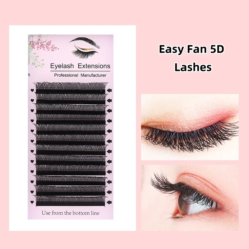 MARIA 5D W Lashes Easy Fan Eyelash Extensions  Volume Premade M/C/D/L/D+CURL  Soft Full Dense Lashes wholesale