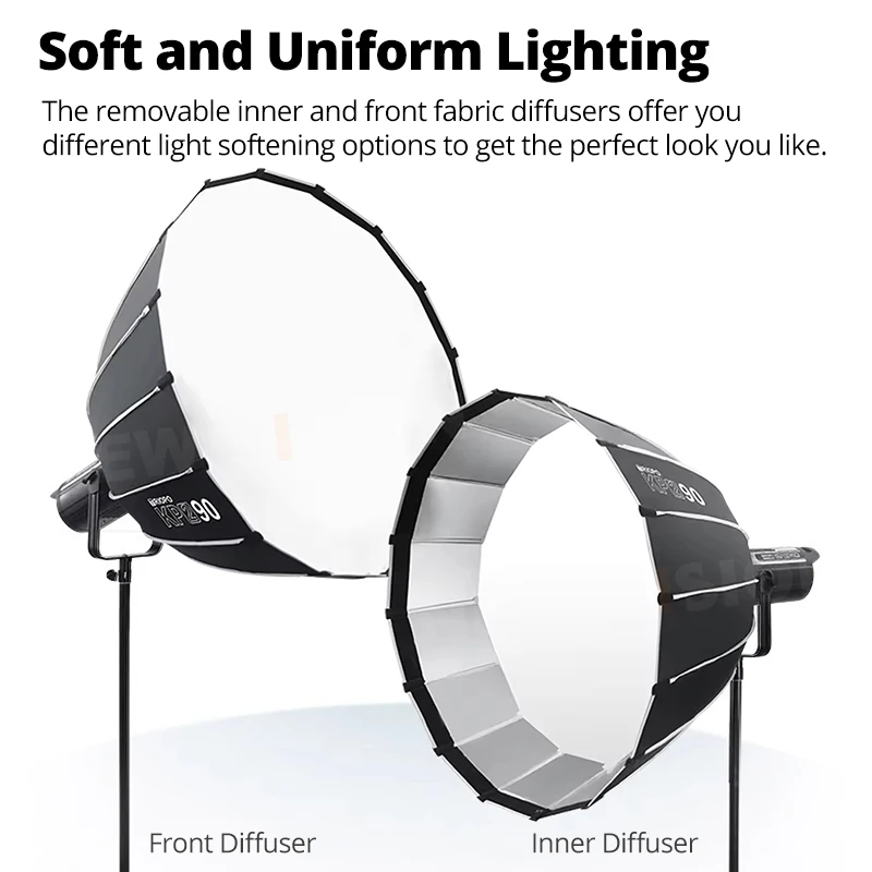 TRIOPO 60 см 70 см 90 см 120 см для Sokani X100 COLBOR Godox Aputure светодиодный видеосвет vs Godox QR-P параболический софтбокс Bowens Mount