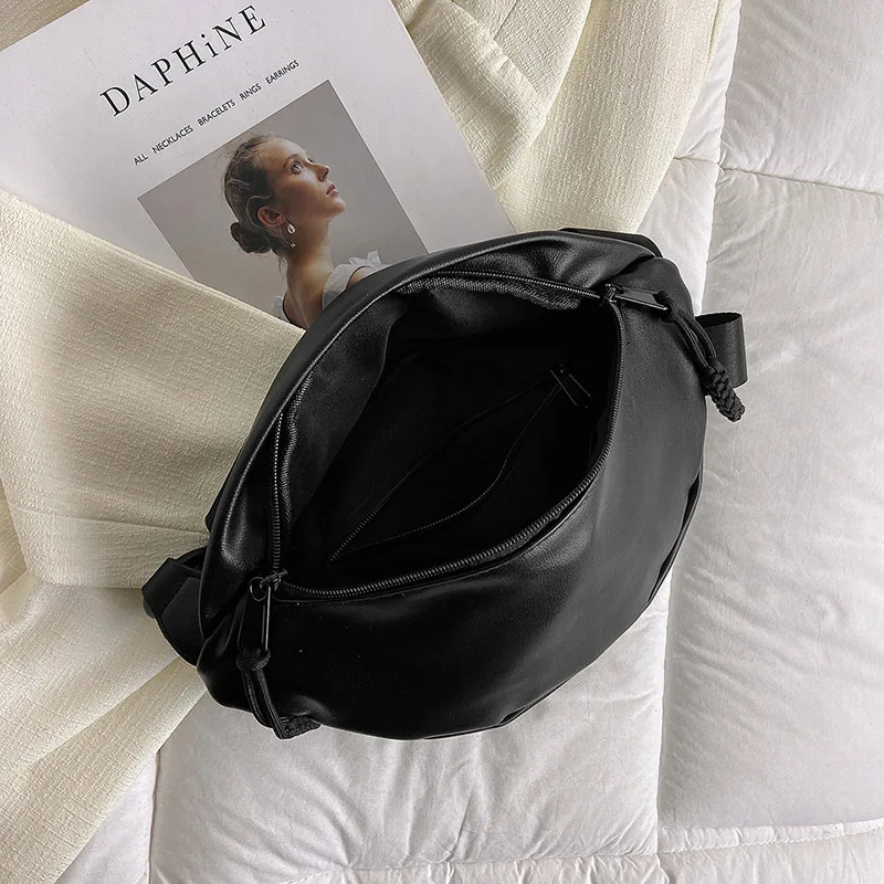 Fashion Simple Chest Pack 2024 New PU Belt Bag Brand Design Women Fanny Pack Casual Travel Shoulder Crossbody Bag Lady Waist Ba — zdjęcie 7