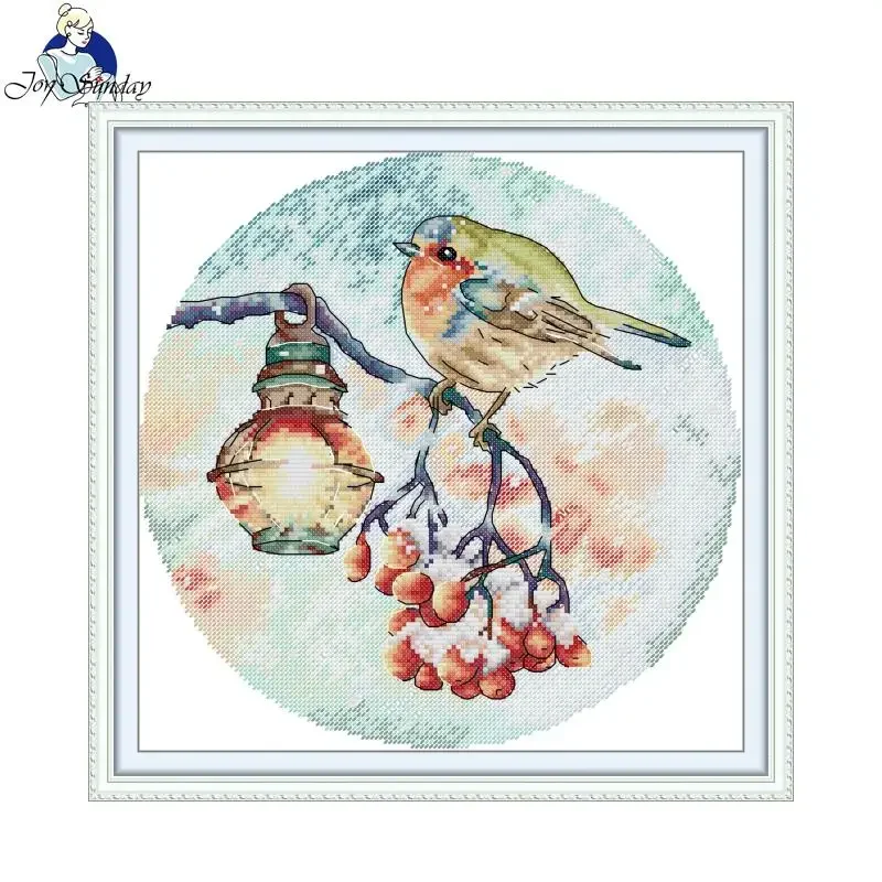 

Joy Sunday Cross Stitch Kit Red-bellied Bird Pattern Printed Counted Aida Fabric 16CT 14CT 11CT Art Craft DIY Embroidery Kit New