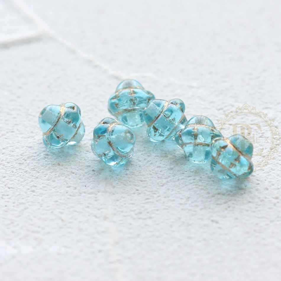 DIY Supply-10 Pieces Czech Glass Saturn Spacer Beads - 8mm (CZH12)