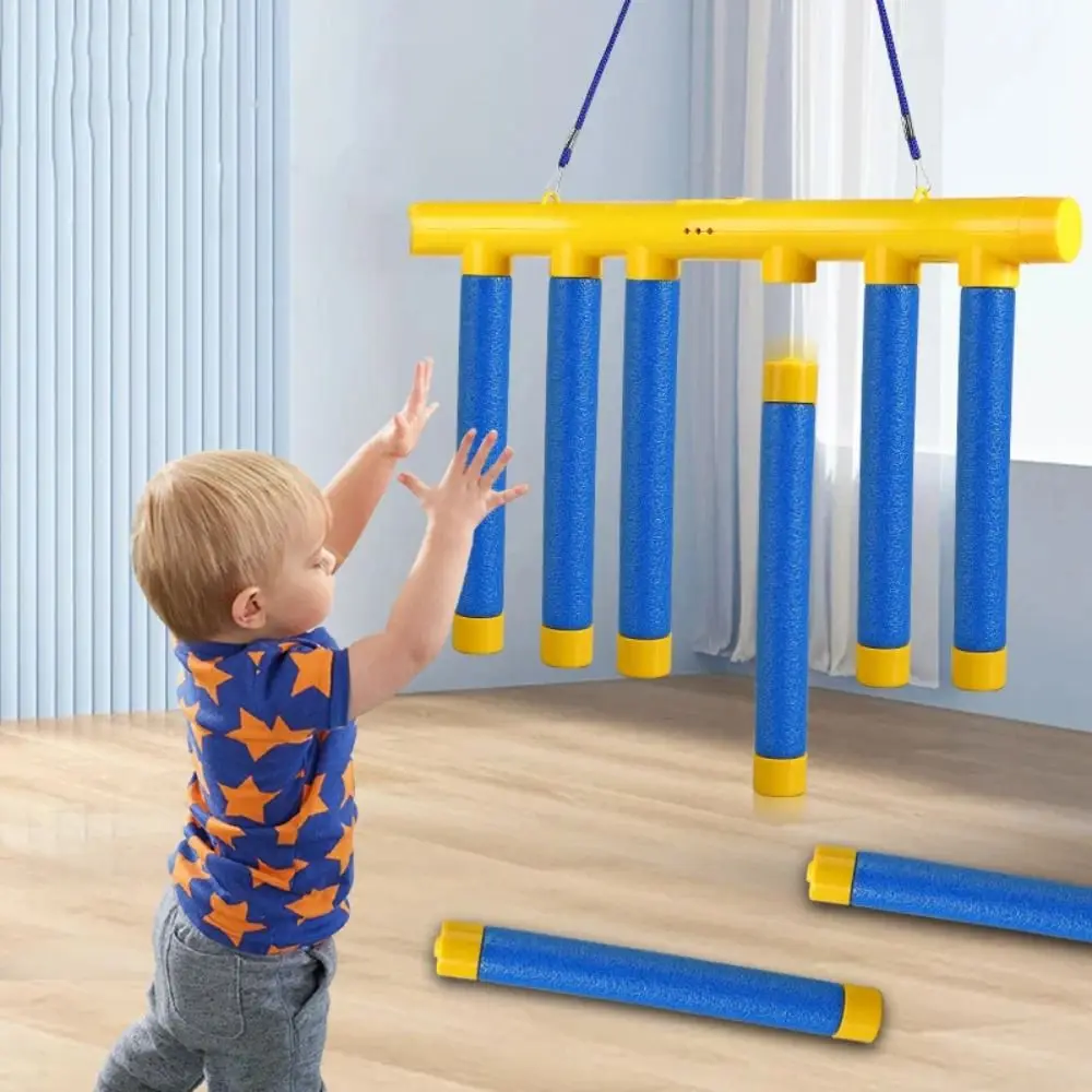 Jeu de bâtons de chute en plastique pour enfants, trois réglages de vitesse, jeu de réaction interactif, défi de réaction de chute