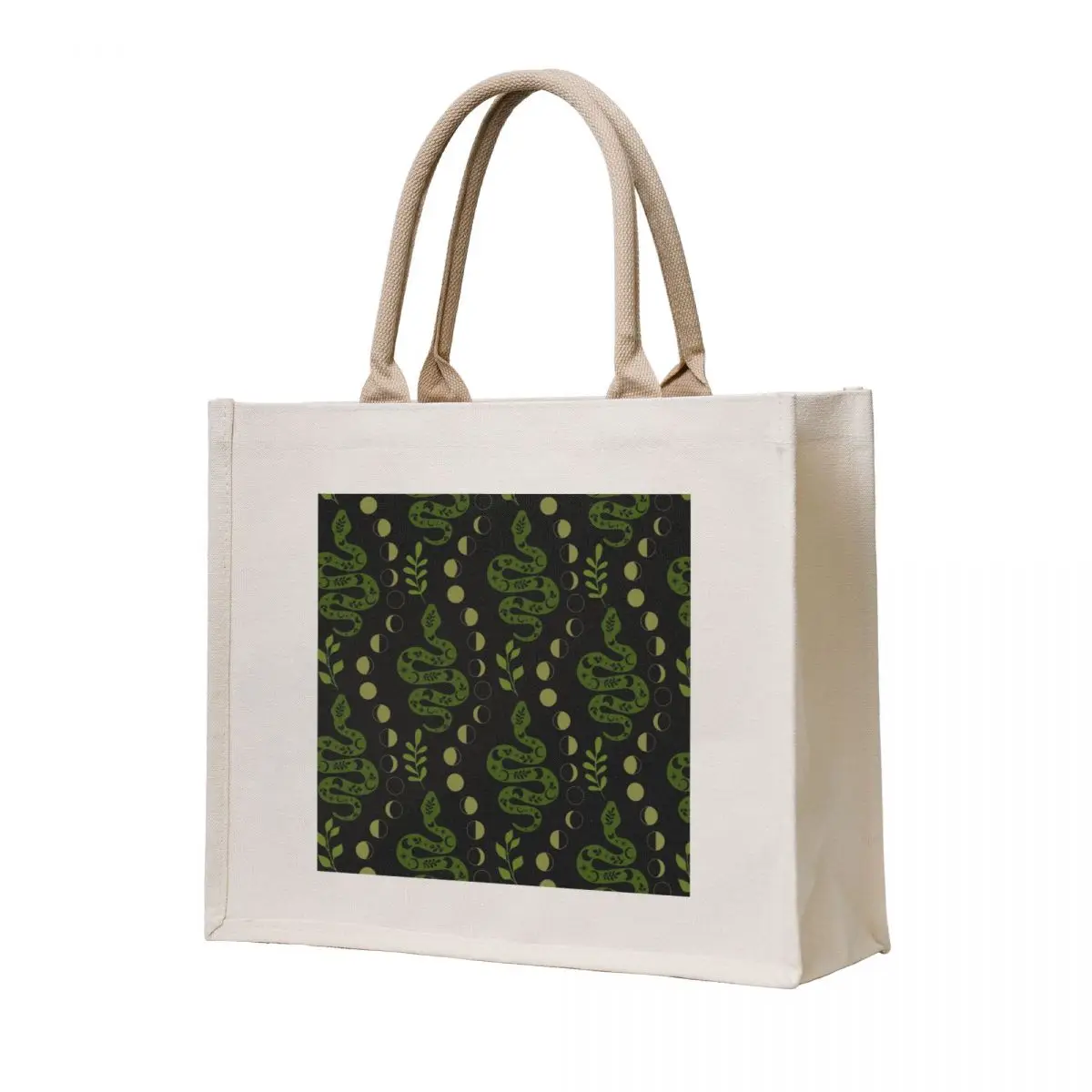 

Green Snakes and Moons Tote Bag shopper bag woman Women's bags eco pack Shopper
