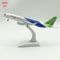 20CM 1:400 Scale CMCC C919 Air Airlines Airplanes Plane Aircraft With Landing Gears Alloy Model for Collections and Displays
