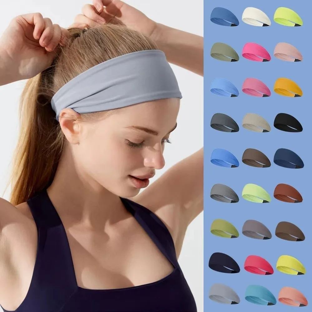 Quick Dry Elastic Yoga Headband Non Slip Polyester Yoga Non Slip Head Wrap Breathable High Elastic