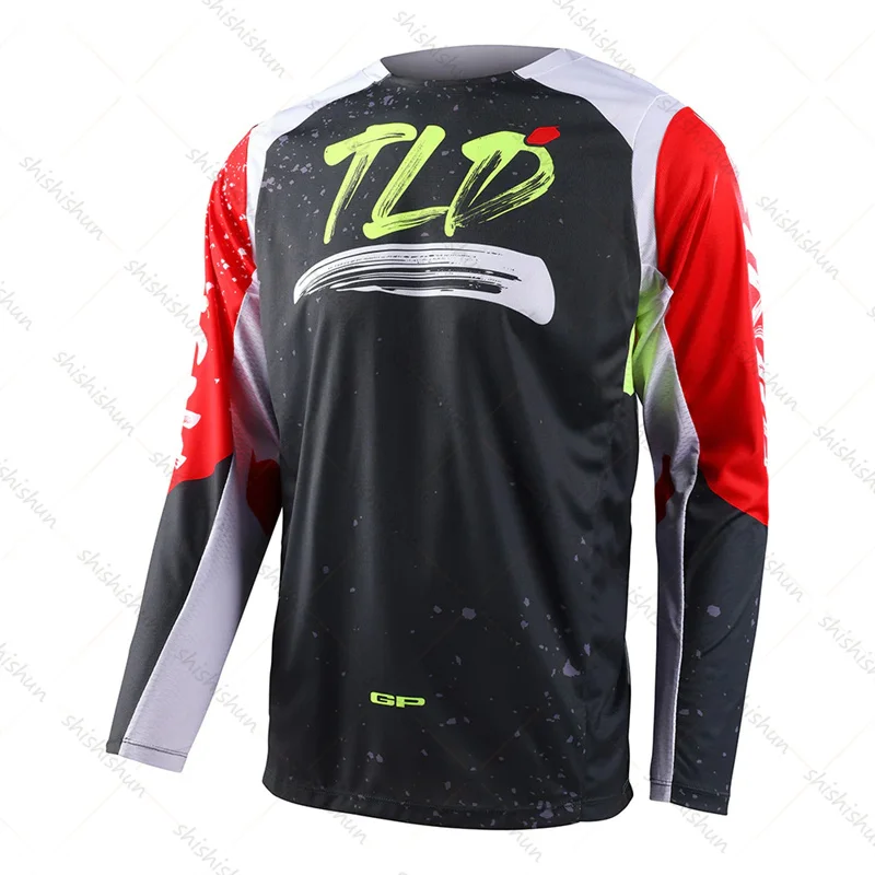 2024 Men\'s Mountain Bike T-Shirt DH Motocross Enduro Jersey MTB BMX Motorcycle Jersey Can be customized with name