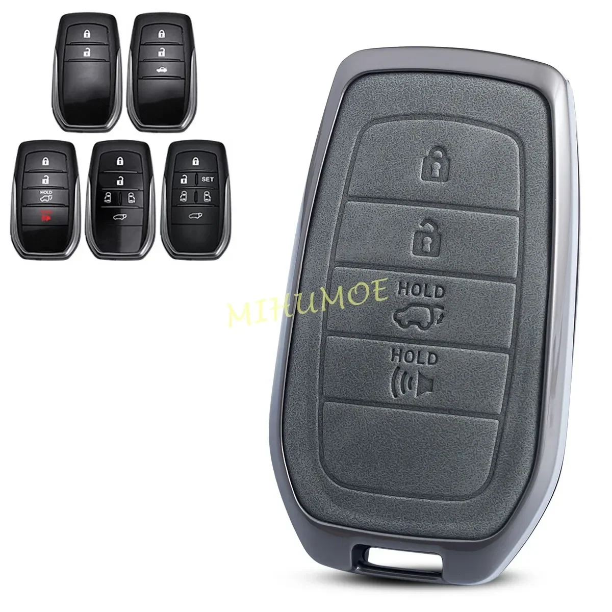 

For Toyota Car Key Cover Case Fob Holder Metal Leather Corolla Cross Highlander Sienna Prius Hilux Venza Yaris Mirai Fortuner