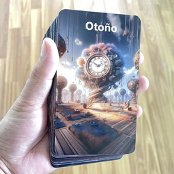 Spanish Time Oracle Cards Clarity Tarot Deck Oraculo Fortune Telling Toys 12x7cm 56-Cards Prophecy Clock Taro