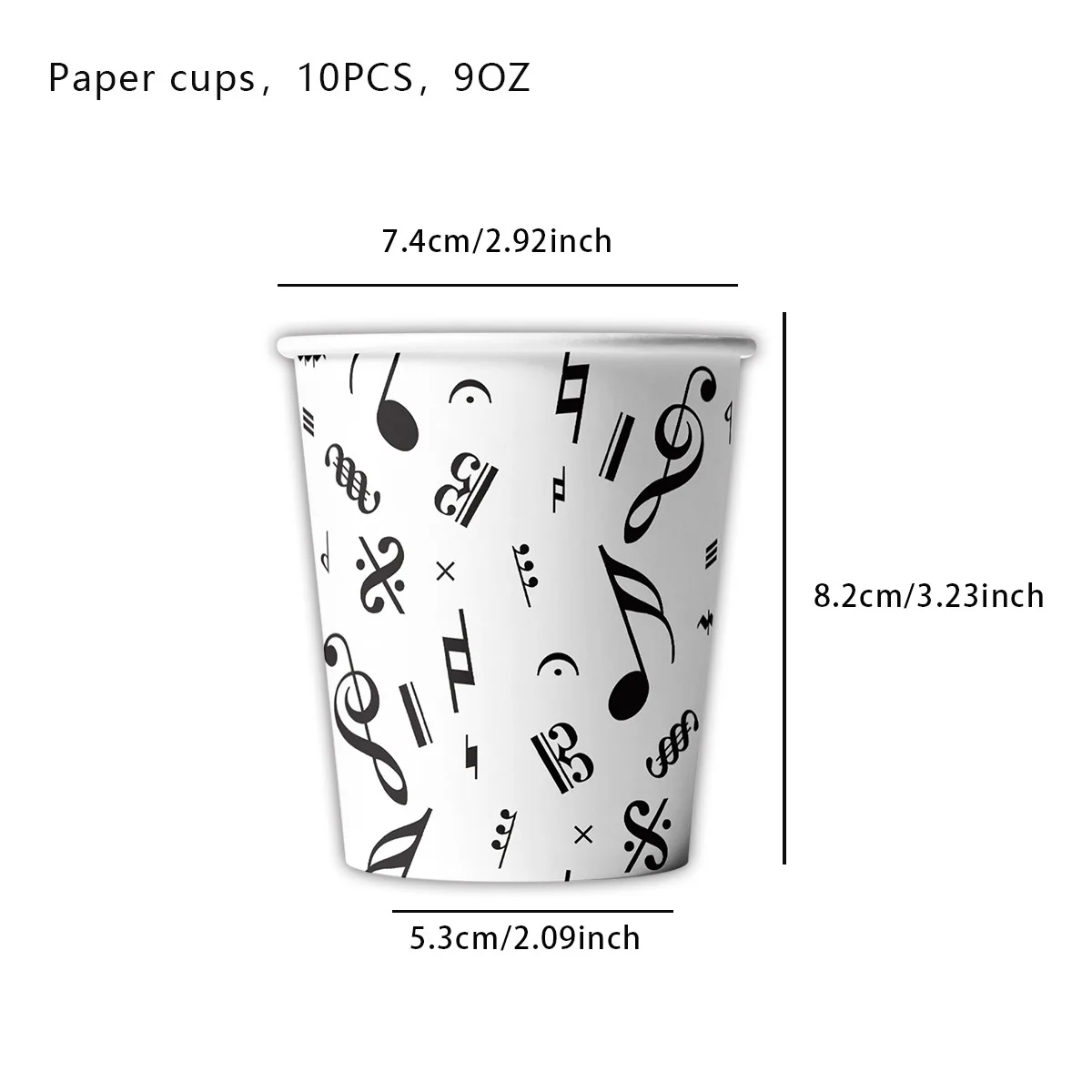 New Music Festival Theme Melody Notes Plate Cup Napkins Party Decoration