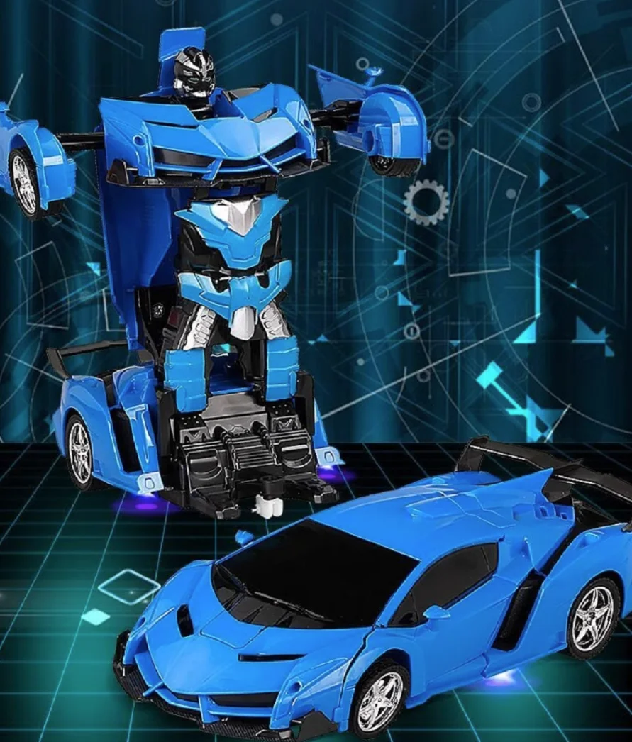 Operación Simple niño transformar coche de control remoto robot coche de juguete para niños regalo de cumpleaños de Navidad