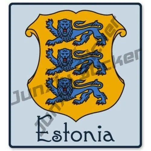 

Estonia Coat Of Arms Waterproof Car Vinyl Sticker Love Estonia Shaka Hand Naval Ensign Of Decal Cover Scratches Decoration Pvc