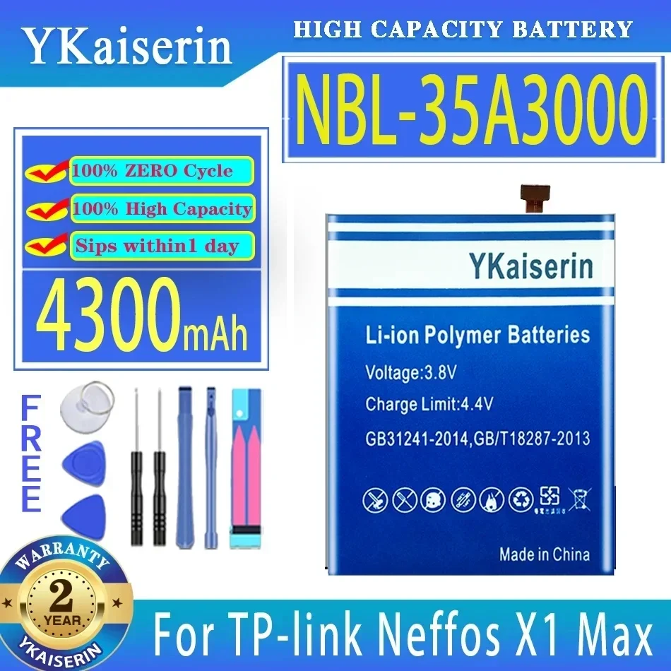 

YKaiserin 4300 мАч NBL-35A3000 аккумулятор для TP-LINK Neffos X1 Max X1Max TP903A TP903C аккумуляторы для мобильных телефонов + бесплатные инструменты