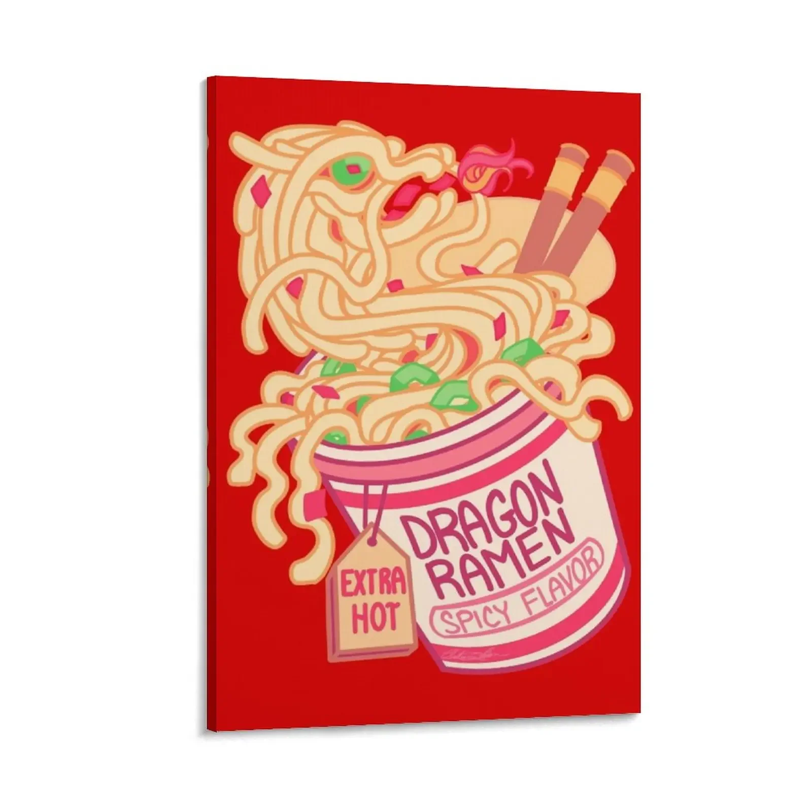 

Cup Of Dragon Spicy Ramen Canvas Painting wall frame for living room poster aesthetic Decorative picture Wall paintings