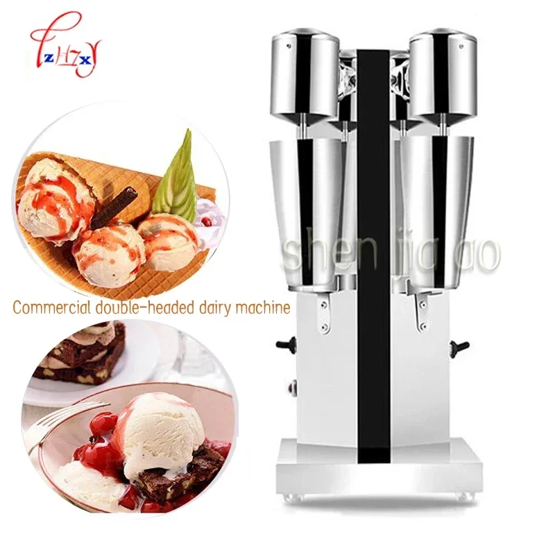 Commercial Milk Tea Mixer Double Head Milkshake Machine Drink Mixer Blender Milk Shaker Milk Bubble Mixing Machine 1pc