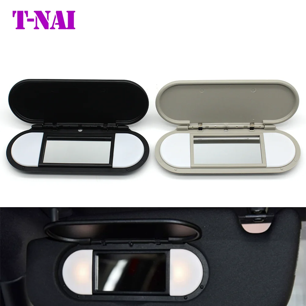 

Car Accessories Black Gray Sun Visor Mirror Cover Sunshade Makeup Mirror Light Lamp Cap Lid For BMW MINI F55 F56 F60 2015-2022