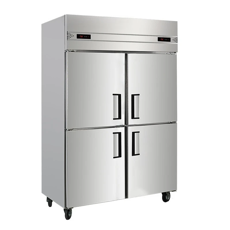 Freezer four doors six doors stainless steel refrigerated freezer fresh-keeping cabinet refrigerator kitchen cabinet