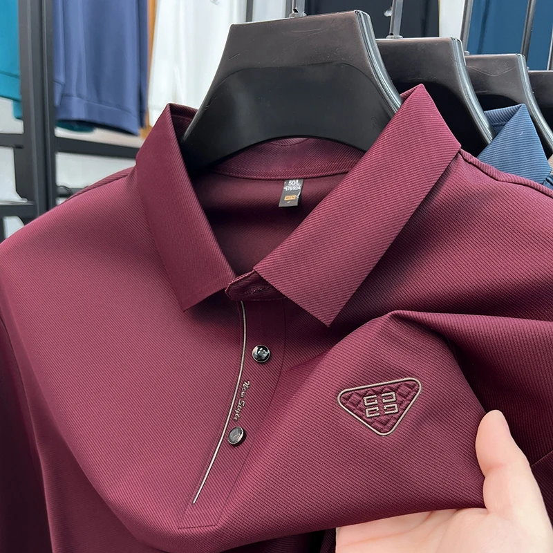 

Spring and autumn new long-sleeved men's POLO shirt lapel T-shirt trendy youth casual embroidered men's tops