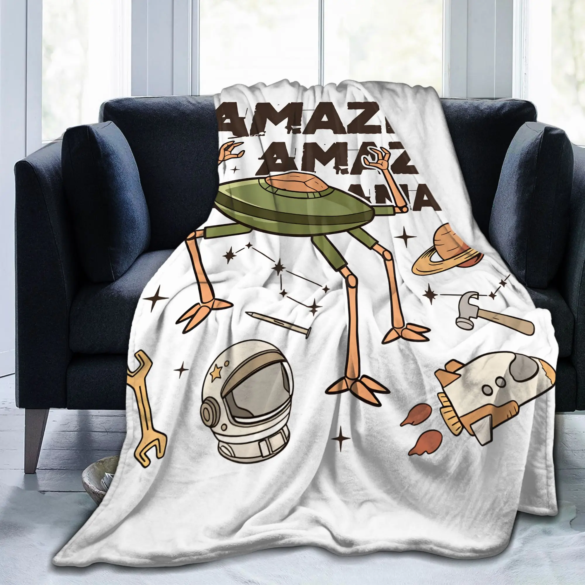 Project Hail Mary Eridani-Rocky Amaze Knitted Blanket Flannel Sci Fi Bookish Soft Throw Blankets Home Couch Quilt Multi-function