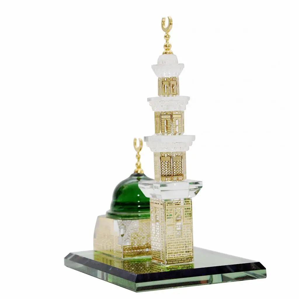 Mosque Statue Decor Miniature Muslim Kaaba Islamic Figurine Home Car Statues