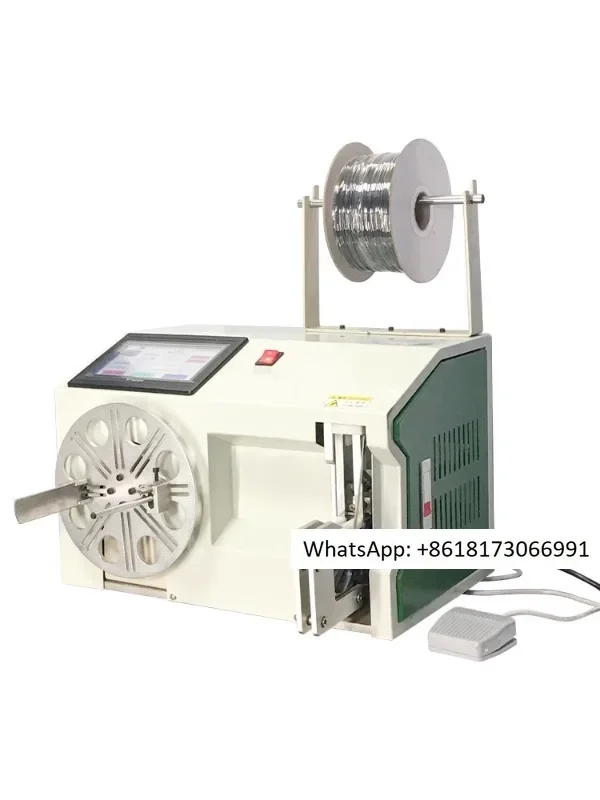 Fully semi-automatic wire winding and tying machine, network cable, data cable, power cable, USB coil