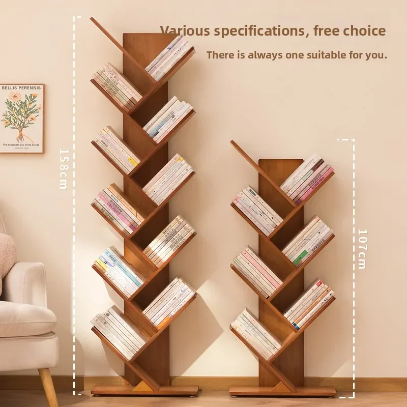 

Multi-functional Tree bookshelf Floor shelf Living room integrated corner bookshelf Narrow