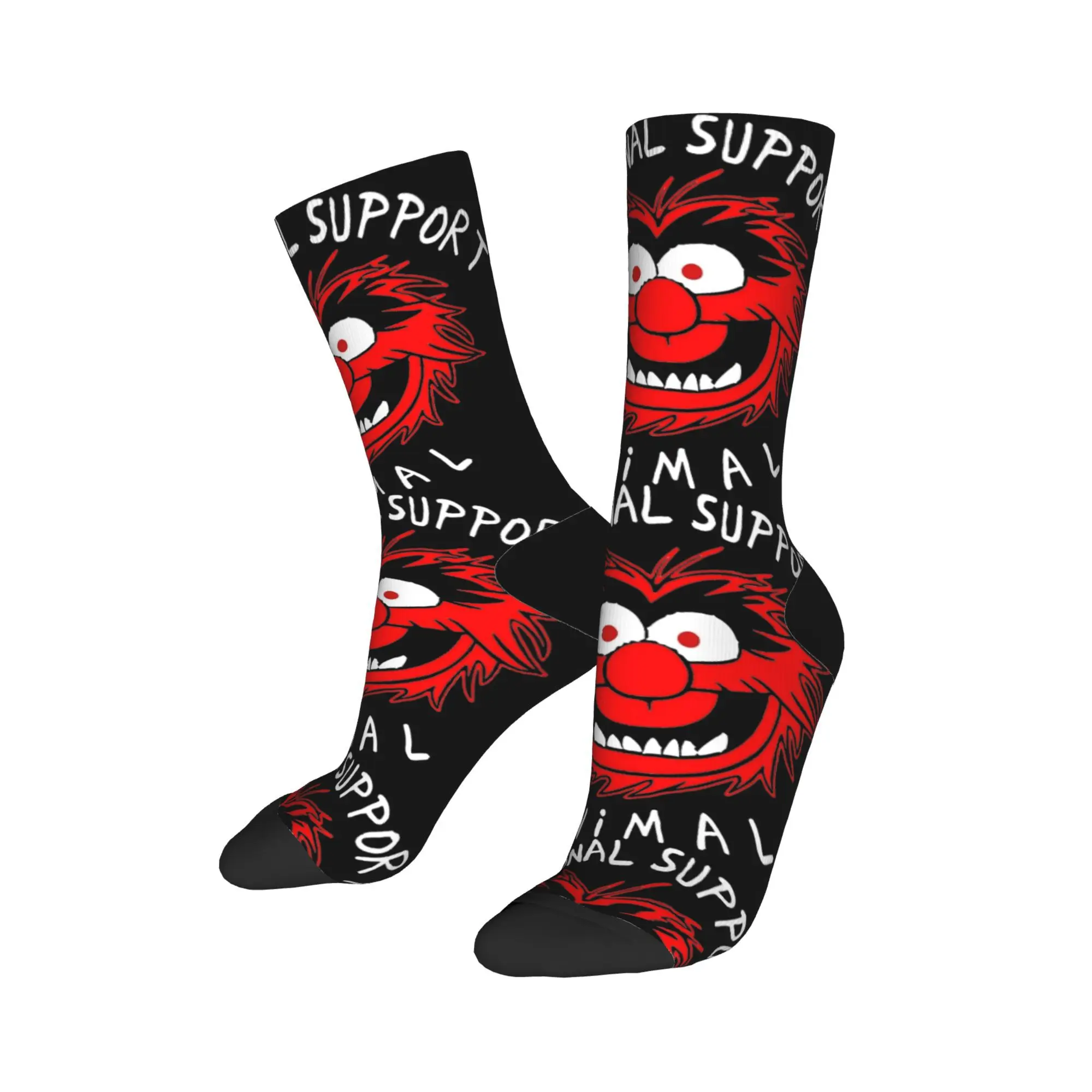 Retro Muppets Emotional Support Animal Skateboard Socks  Polyester Long Socks for Unisex Non-slip