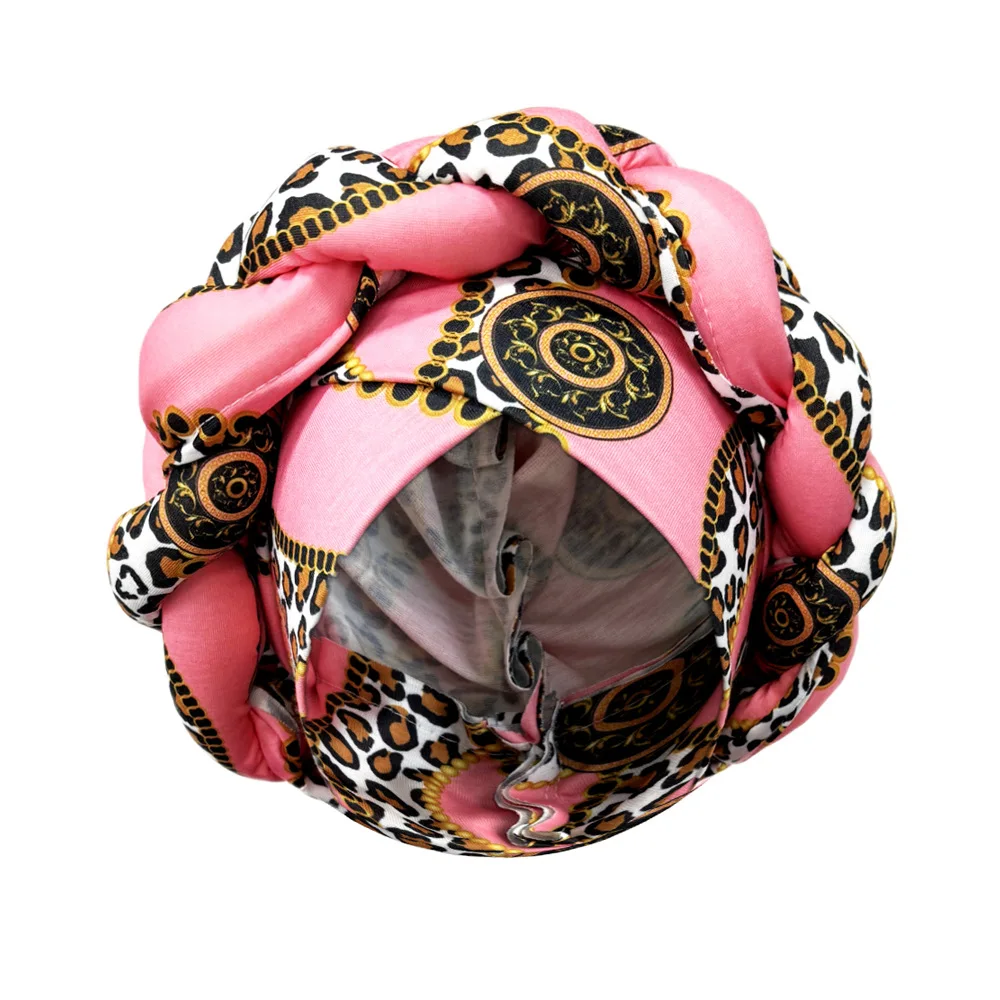 Afrikanische Headtie Motorhaube Hut Turban für Frauen Muslimischen Kopf Wrap Nigerian Schal Geflecht Hijab Femme Chemo Caps Abdeckung – Detail 15