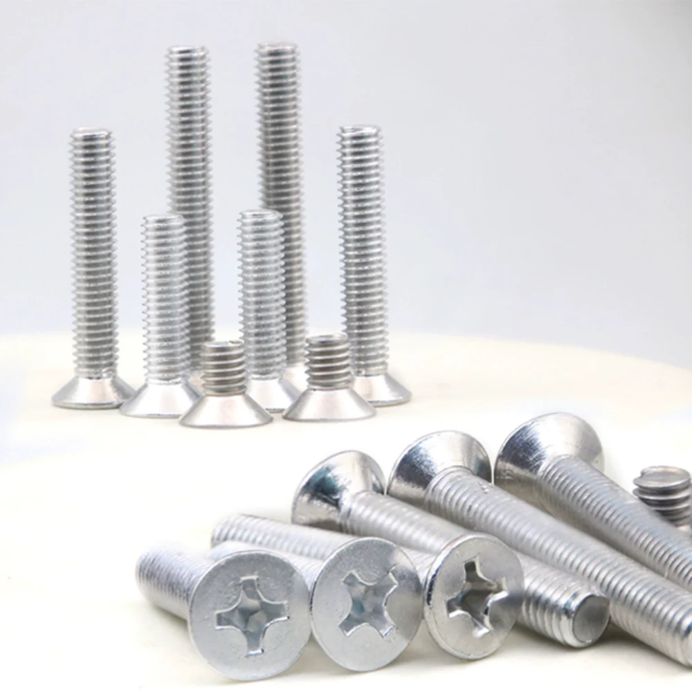 6061 Aluminum Phillips Countersunk Head Machine Screw M2 M2.5 M3 M4 M5 M6 Flat Cross Head Metric Bolt Fastener