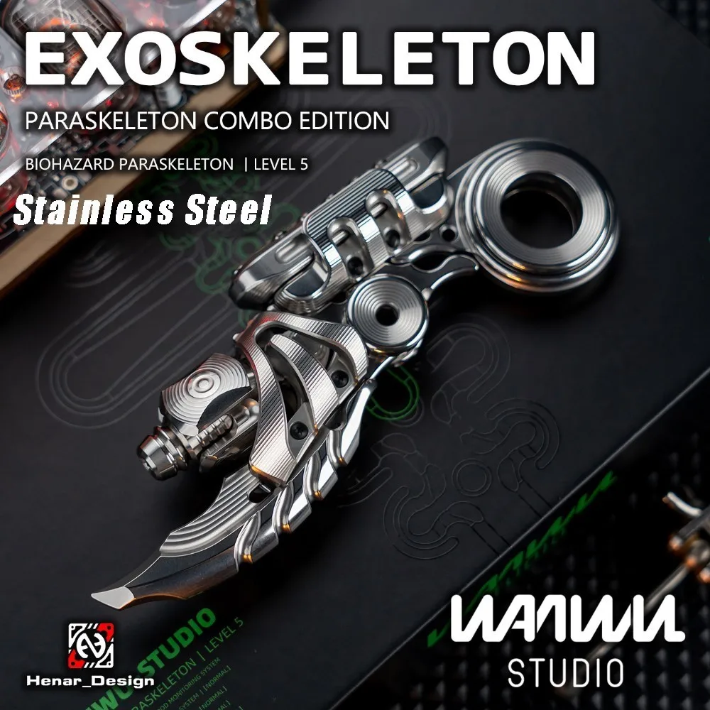 WANWU EDC Stainless Steel Exoskeleton Mechanical Magnetic Sliders Accessories Stress Relief Toy Slider Fidget Fidgers Toys