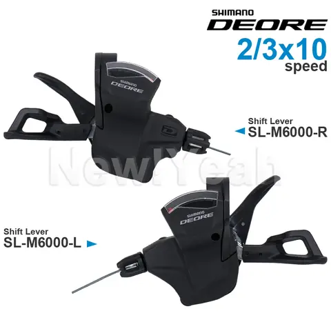 SHIMANO DEORE M6000 시프터 산악 자전거 변속 레버 SL-M6000 L/R 2/3x10 속도 원래 부품