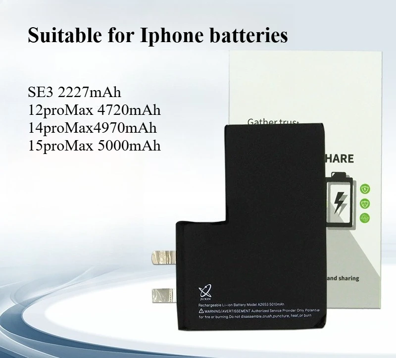 

5010mAh 13proMax Large Capacity Battery Suitable for IPhone Battery 14pro 3620mAh 15pro 4940mAh 11proMax Mobile Phone Battery