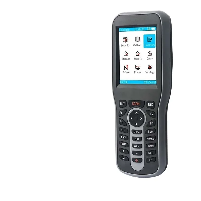 Portable Wireless 2D Barcode Scanner Handheld Data Collector Inventory Terminal with CMOS QR Code Reader for Express Delivery