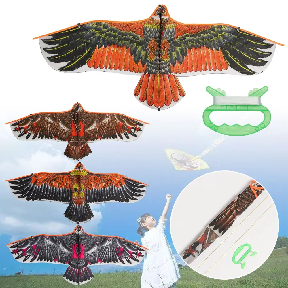 

Best Family Trips DIY 30 Meter Kite Line Toy Flying Bird 1.1m Kite Flat Eagle