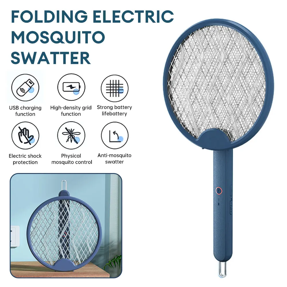 

Foldable Electric Mosquito Killer USB Rechargeable Mosquito Racket Insect Killer Fly Swatter Light Wave Mosquito Mosquito Lamp