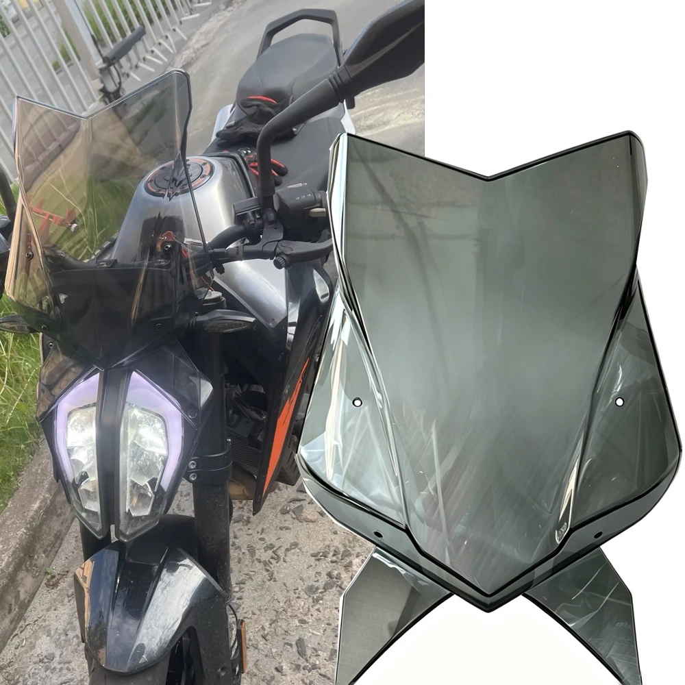 For Duke 890 Windscreen for DUKE 790 Windshield Wind Deflector Visor Motorcycle Accessories 2018 2019 2020 2021 2022 2023 2024