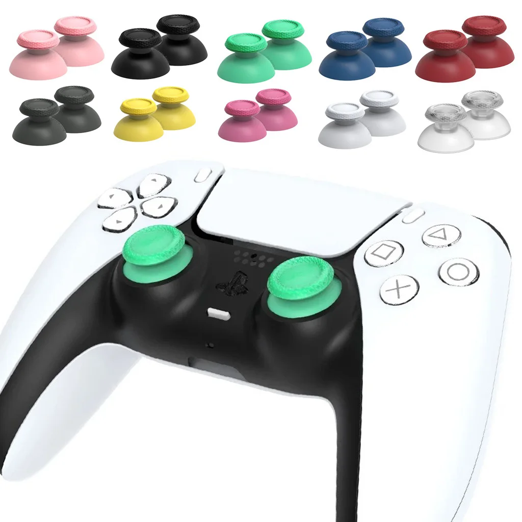 2 قطعة استبدال أجزاء عصا التحكم الإبهام العصي بوتون لوحدة تحكم PS5 التناظرية Thumbstick غطاء ل بلاي ستيشن 5 غمبد