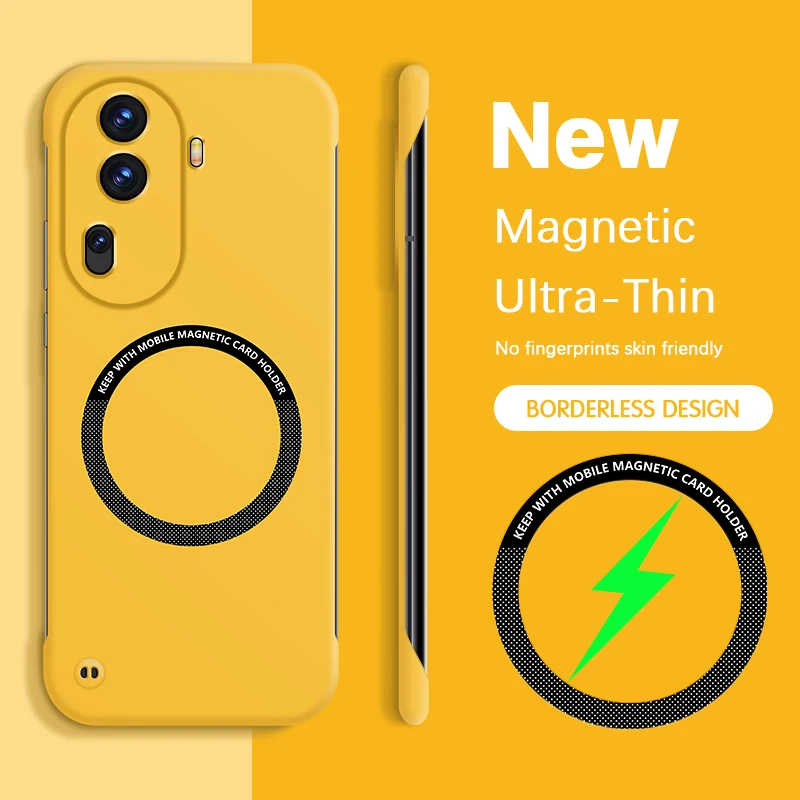

Magnetic Wireless Charging Case for OPPO Reno11 Reno11 Pro 11Pro 5G High Quality Hard PC Covers Lens Protection Frameless Design