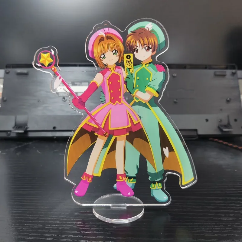 Japan Hot Anime Cardcaptor Sakura Figures KINOMOTO SAKURA LI SYAORAN supporti in acrilico CERBERUS Model Desk Decor Prop Fans Gift