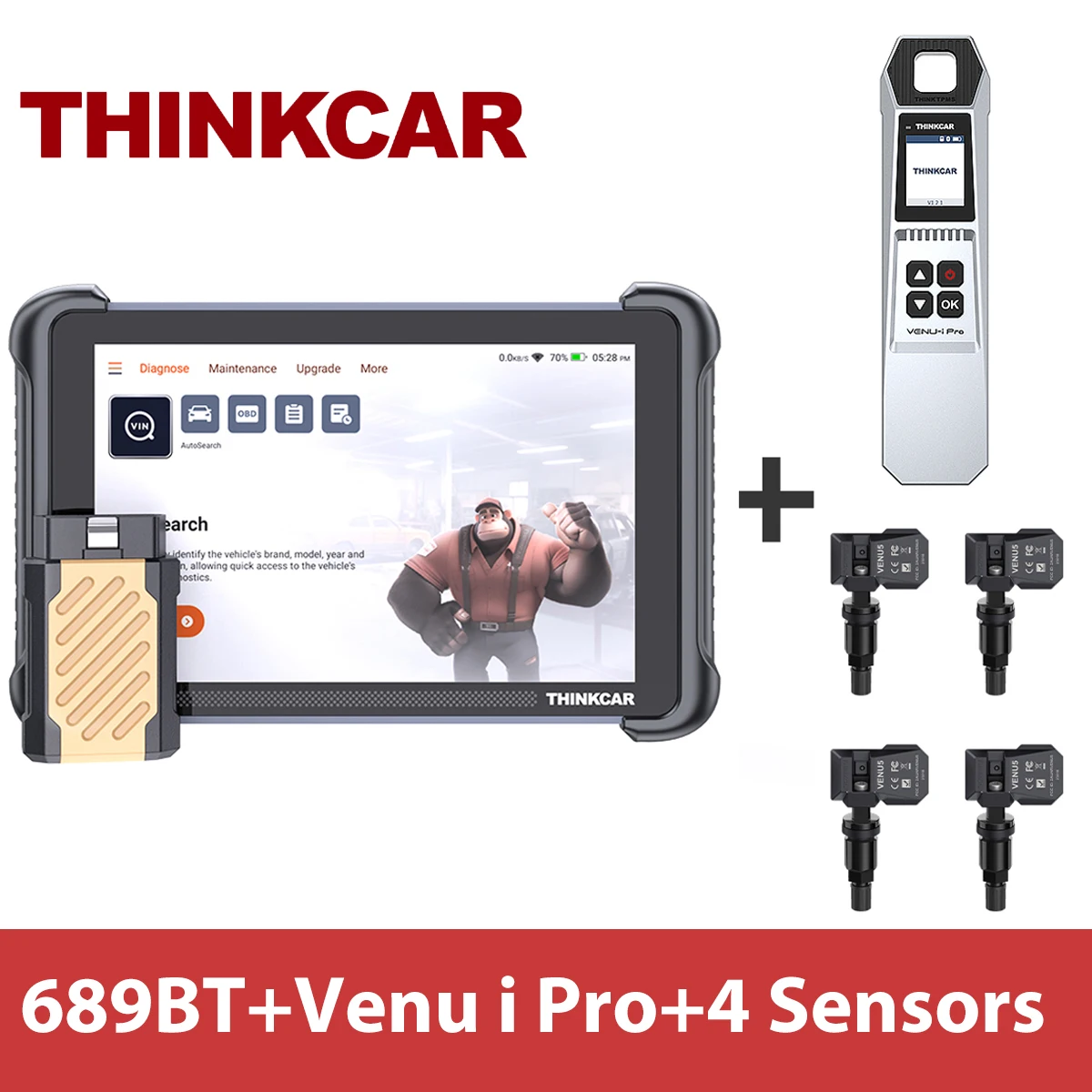 Global Version THINKSCAN 689BT All System Diagnostic Tool, Bi Directional ECU Coding 34 Service CANFD DOIP Lifetime Free Update