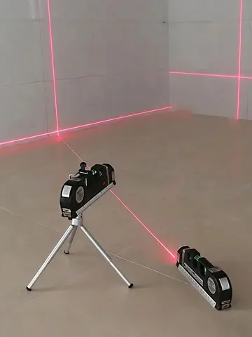 레이저 레벨 라인 도구 눈금자가 있는 다목적 레이저 레벨 키트 광학 기기 혁신 측정 및 건설 도구
