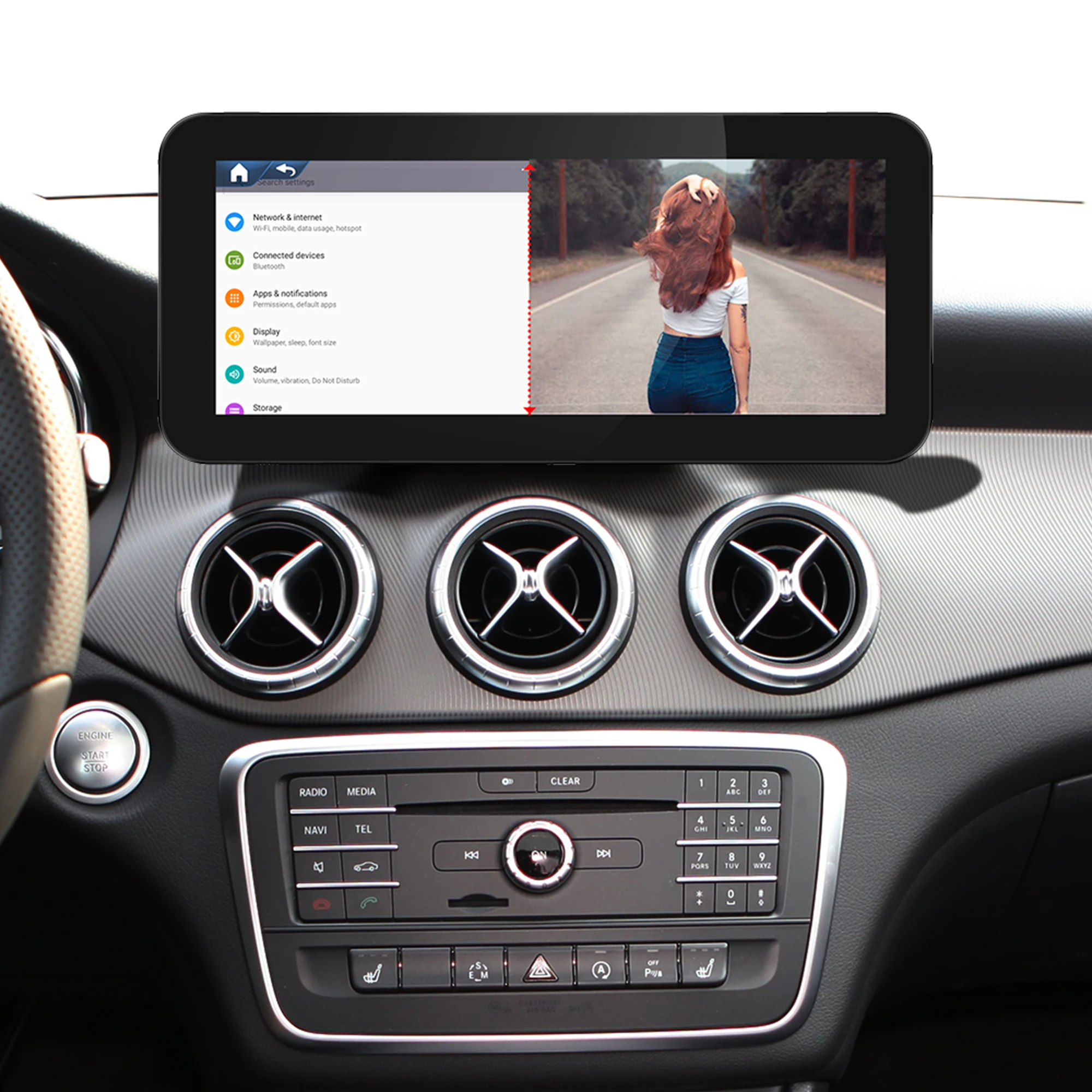 ل 10.25 مرسيدس شاشة تعمل باللمس ترقية CLA الفئة c117 NTG 5.1/5.2 CarPlay اللاسلكية أندرويد السيارات أندرويد التطبيقات اسم Google m #5